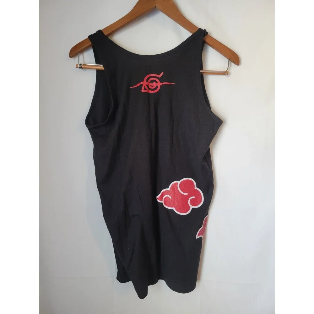 Hot Topic Naruto Shippuden Akatsuki Cloud Black Tank Top XS Anime‎ Cosplay
